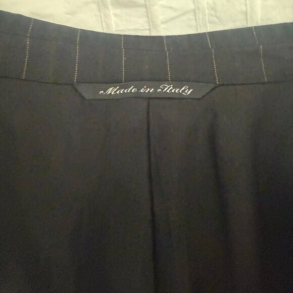 CANALI Super 120s 100% Wool 2-Piece Suit Jacket Coat & Pants Black Gold Stripe - Picture 6 of 7